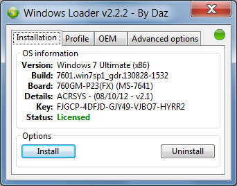 Windows 7 Loader Максимальная